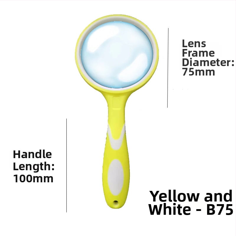 Rokas lupas ar augstas izšķirtspējas stiklu lasīšanai un rotaslietu identifikācijai, silikona rokturis