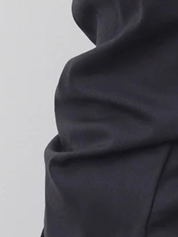 Ženski vuneni top bez leđa s halterom – uski kroj, duljina 50–65 cm, jednobojni uzorak, 95% vuna