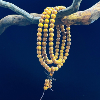 108 perli od zlatnog sandalovog drveta, višeslojna budistička narukvica za muškarce i žene