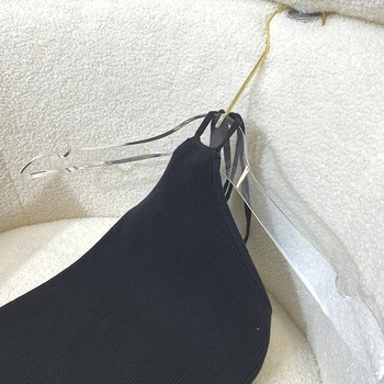 Ženski pleteni top bez rukava - sling stil, korejski stil, ravni cjevasti kroj, prugasti uzorak, pamuk >95%