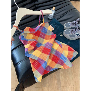 Laneni top s trakama, uski kroj, obična duljina, bez elastike (ljeto 2025)