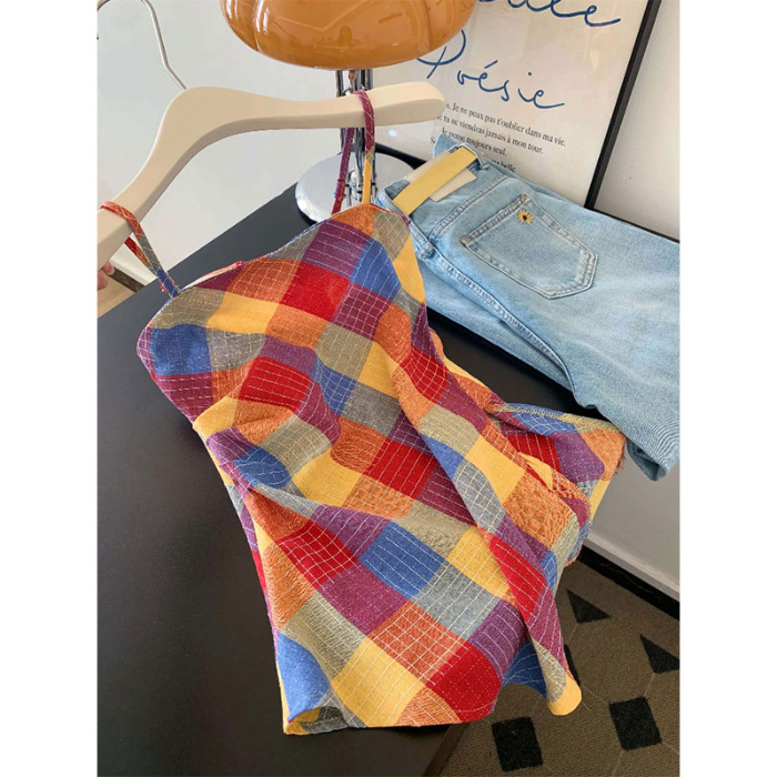 Laneni top s trakama, uski kroj, obična duljina, bez elastike (ljeto 2025)