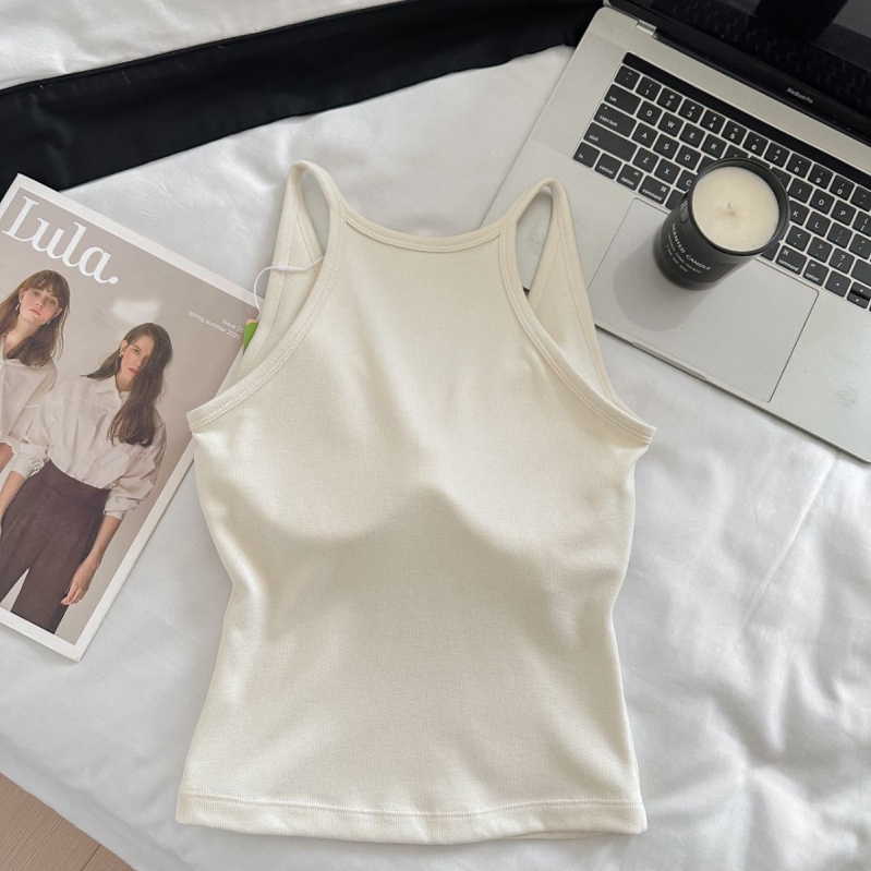 Maieu din vascoză pentru femei, cu pernă pentru sân, bretele subțiri, țesătură groasă 201–250 g/m², sezon toamnă-iarnă