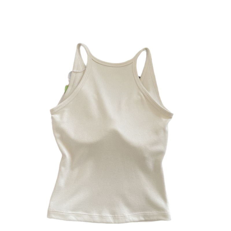 Maieu din vascoză pentru femei, cu pernă pentru sân, bretele subțiri, țesătură groasă 201–250 g/m², sezon toamnă-iarnă