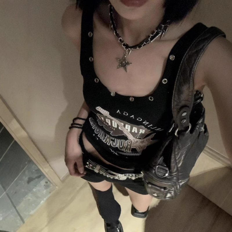Ženski camisole top, uski kroj, geometrijski uzorak, poliester, mikroelastičnost