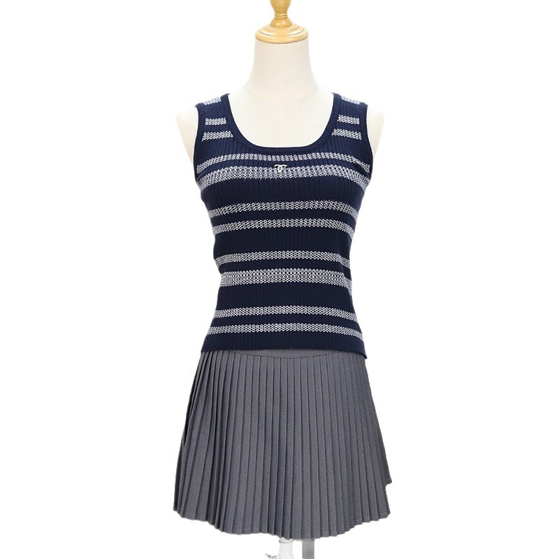 Pleteni top bez rukava, slim-fit, ice silk materijal, 95% akril, pull-over stil, mikro-elastičnost