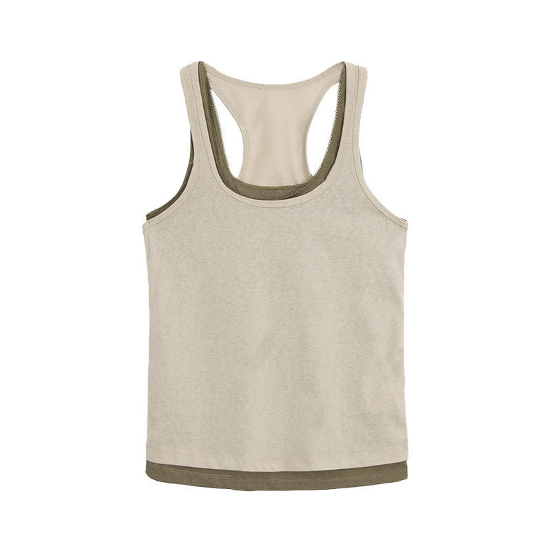 Racerback camisole za žene — uski kroj, PVC tkanina, odvojive naramenice, proljeće 2025