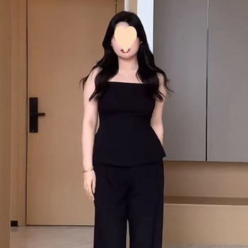 Безръкав топ за стягане от модал, А-образна кройка, със сваляеми презрамки, дължина 50–65 cm, микроеластичен плат