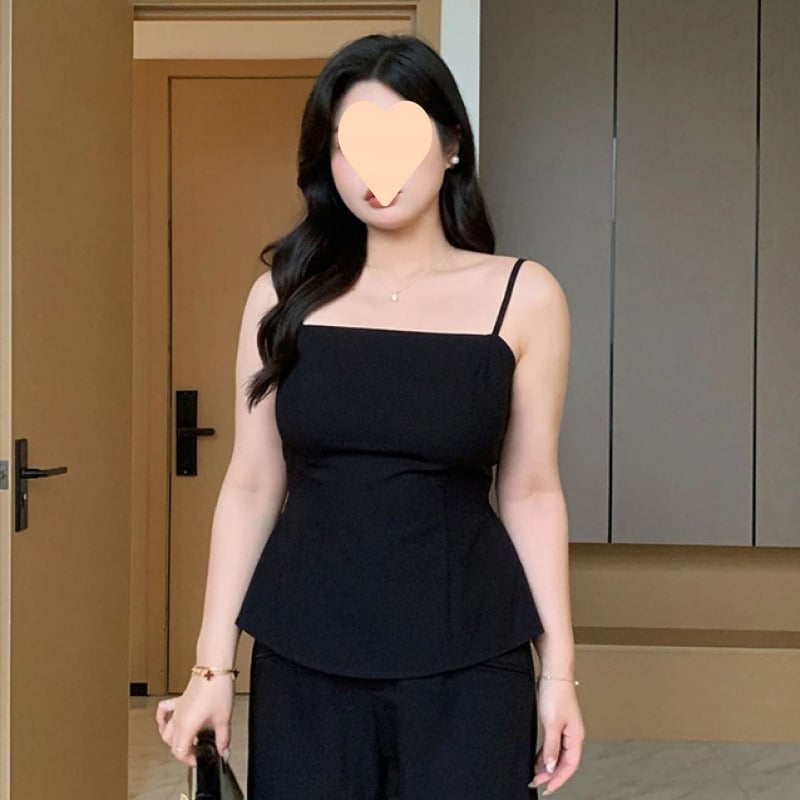 Безръкав топ за стягане от модал, А-образна кройка, със сваляеми презрамки, дължина 50–65 cm, микроеластичен плат