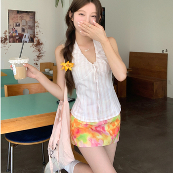 Halternyakú felső levehető pántokkal – Socialite stílus, Slim Fit, Poliészter