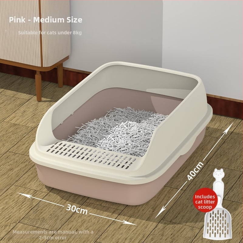 Mačja posuda za pijesak s poluzatvorenim dizajnom, PVC – SZce7DD8