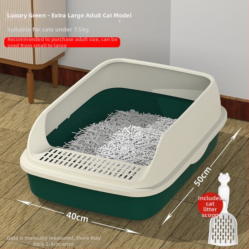 Mačja posuda za pijesak s poluzatvorenim dizajnom, PVC – SZce7DD8