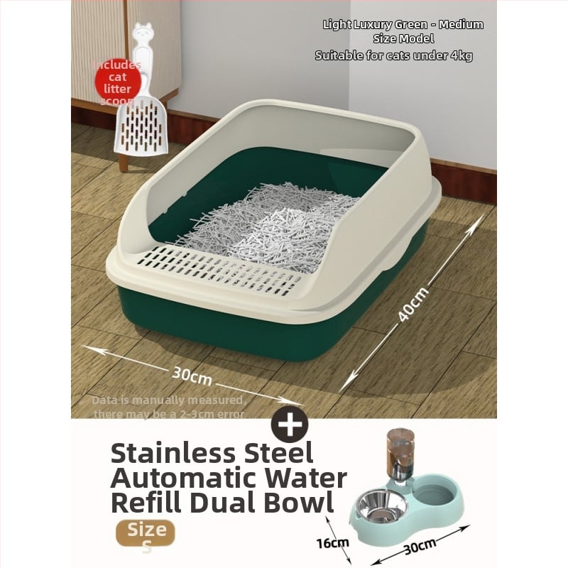 Mačja posuda za pijesak s poluzatvorenim dizajnom, PVC – SZce7DD8