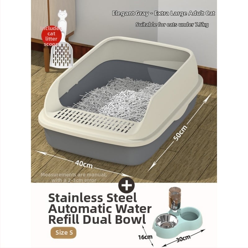 Mačja posuda za pijesak s poluzatvorenim dizajnom, PVC – SZce7DD8