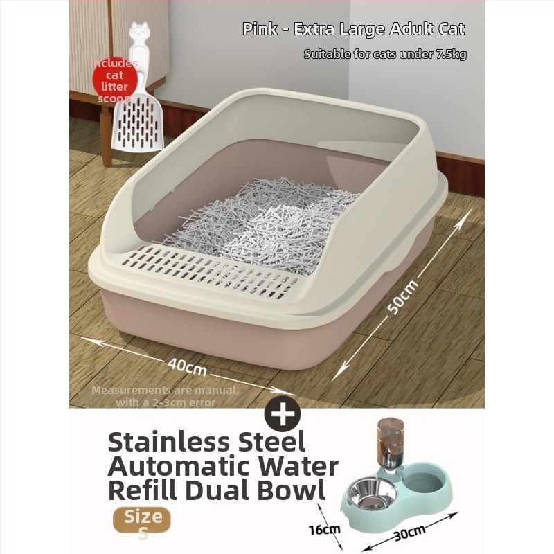 Mačja posuda za pijesak s poluzatvorenim dizajnom, PVC – SZce7DD8