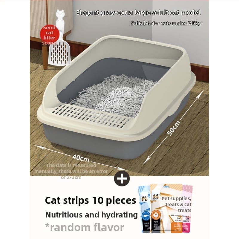 Mačja posuda za pijesak s poluzatvorenim dizajnom, PVC – SZce7DD8