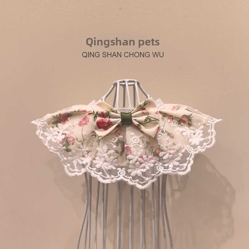 Dzīvnieku siekalām paredzēts dvielis ar izpostītu ziedu rakstu, kokvilna, princese stils, izcelsme Zhejiang