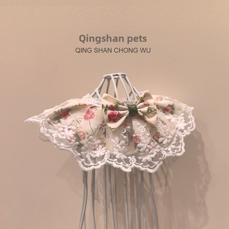 Dzīvnieku siekalām paredzēts dvielis ar izpostītu ziedu rakstu, kokvilna, princese stils, izcelsme Zhejiang