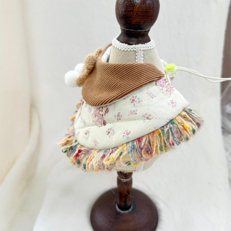 Șal pentru animale de companie – model Cartoon, material nylon/poliester/bumbac, potrivit pentru toate rasele, utilizare universală, patru sezoane