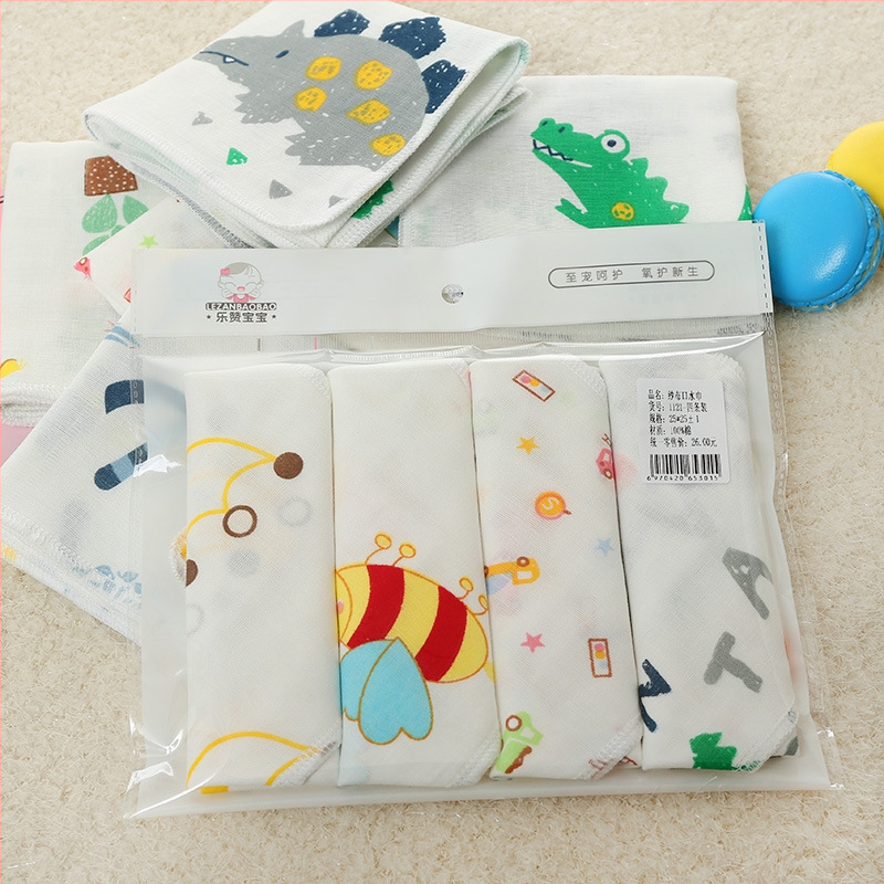 Pamukaste gaze kvadratne maramice za bebe i djecu, set od 4 komada, upijajuće