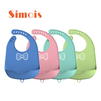 Silikonski bebenski bib s džepom za pljuvačko, maramicom i džepom za rižu — silikon za hranu, vodootporan, unisex, uzorci: životinje, pruge, mreža, apstraktno