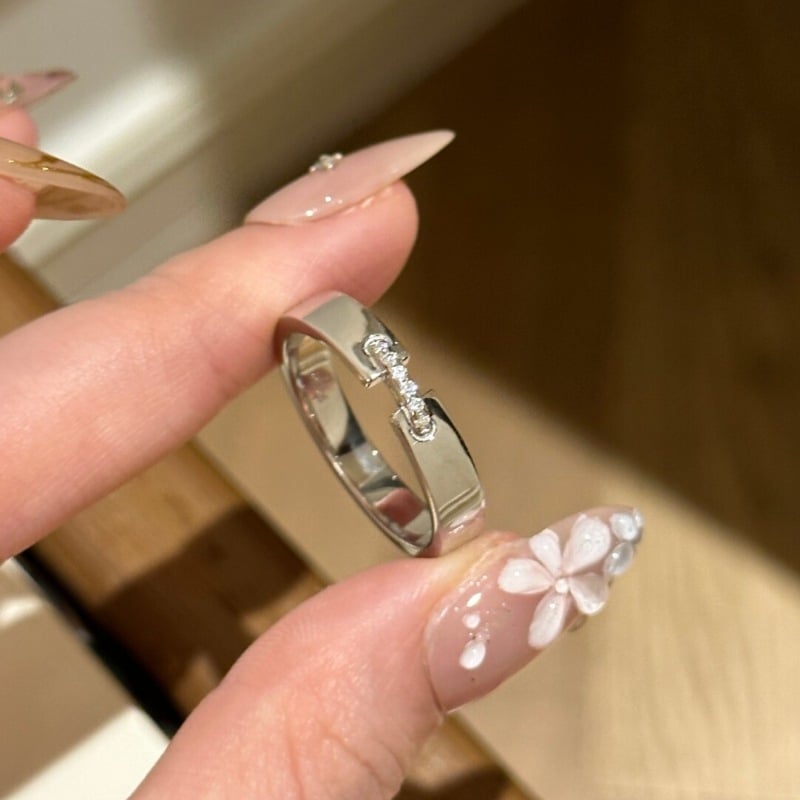 Gyűrűk — réz geometriai női gyűrű, elektroplakált felület, könnyed luxus stílus