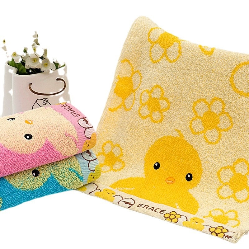 Dječji ručnik od 100% pamuka, 32S pređa, izvezeni Jacquard uzorak, 50-80 g