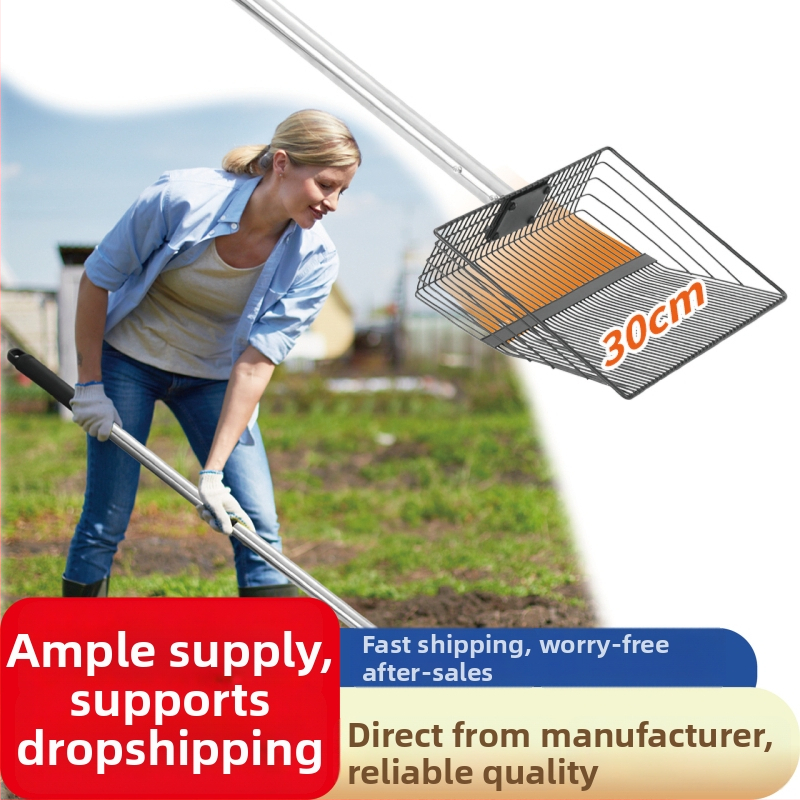 Metalo kastuvas vištidės valymui, daugiafunkcinis skirtas didiesiems gyvūnams ir vištoms, prekės ženklas Bente.