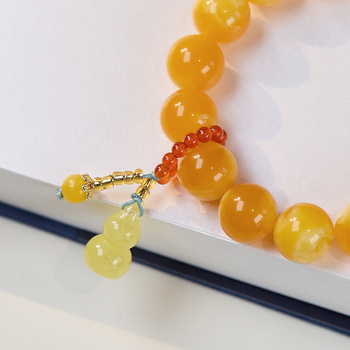 Uniszex karkötő méhviaszból — kézzel készített, vintage stílusú, geometriai gyöngyök, Feiyi kiegészítők