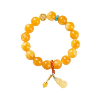 Uniszex karkötő méhviaszból — kézzel készített, vintage stílusú, geometriai gyöngyök, Feiyi kiegészítők