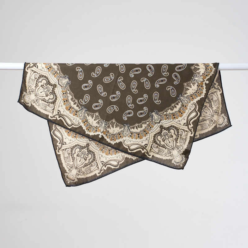 Kétoldalas nyomtatott poliészter négyszögletes sál, halszálka szövés, őszi 2025, divatos ingázó stílus, könnyű luxus