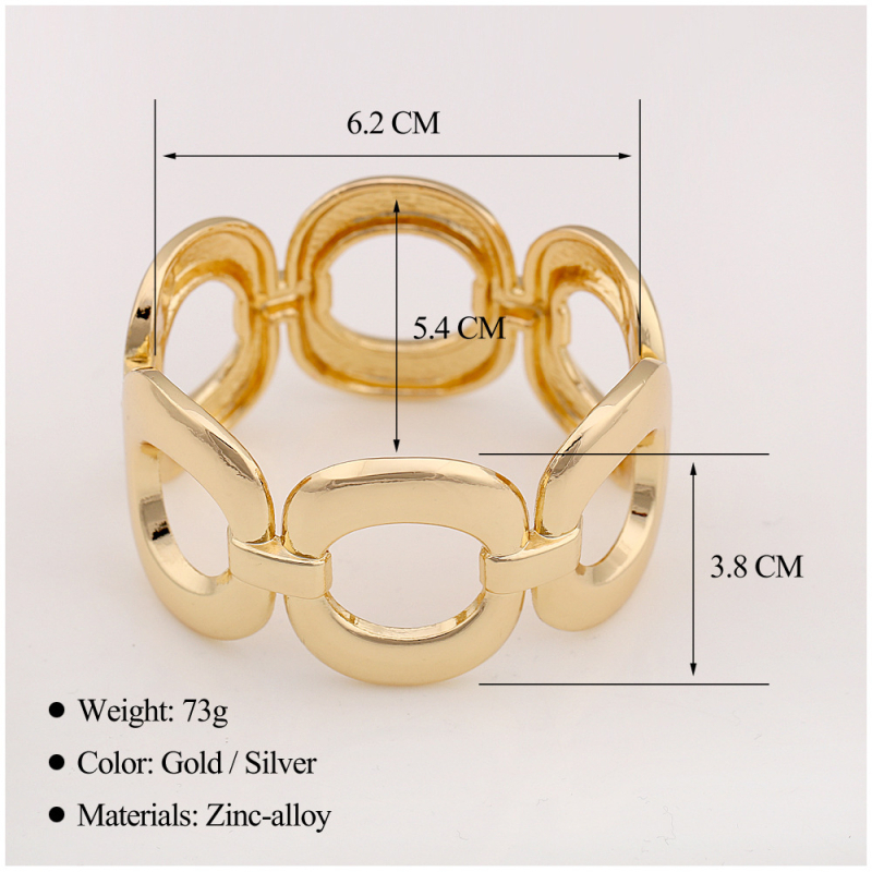 Narukvica od cinkove legure s elektroplatiranjem · Kaymen Jewelry · 73 g · moderan gradski stil