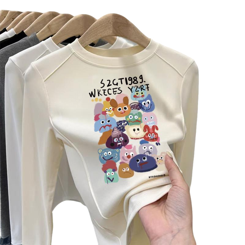 Dječji termalni top za bazni sloj, dugi rukav, crtani print, Derong 94% poliester, unisex, za djecu 3–8 godina