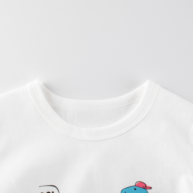 27KIDS dječje majice s dugim rukavima, uzorak dinosaura, 100% pamuk