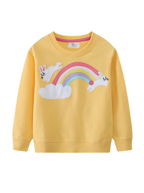 Gyerek pulóver - Európai és amerikai stílus, pamut kötött anyag (80% pamut), kerek nyakú, hosszú ujjú