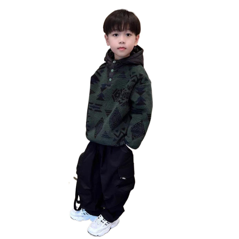 Gyerekeknek ujjatlan vastag fleece-bevonatú pulóver, tömör kötött anyag, 95% nyúl szőrmével, téli