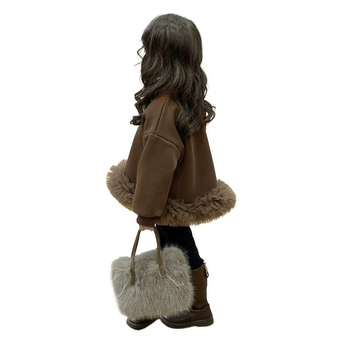 Gyermekeknek koreai stílusú pulóver hálózati csipkével és fleece-béléssel, ujjatlan (puha kötött anyag; nyúl szőr keverék 30–50%; ujjatlan; tavasz 2025)