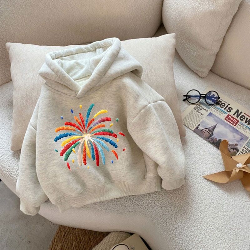 Dječja hoodie majica – debeli flis unutarnja podstava, karikatura uzorak, pogodna za sve sezone, za novorođenčad 0–12 mjeseci, glavni materijal: zec koža 71–80%