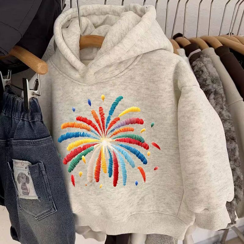 Dječja hoodie majica – debeli flis unutarnja podstava, karikatura uzorak, pogodna za sve sezone, za novorođenčad 0–12 mjeseci, glavni materijal: zec koža 71–80%