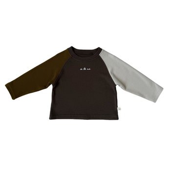 Dječje raglan rukave od pamuka sa suede efektom, korejskog stila, unisex, 1–3 godine, jesen 2025