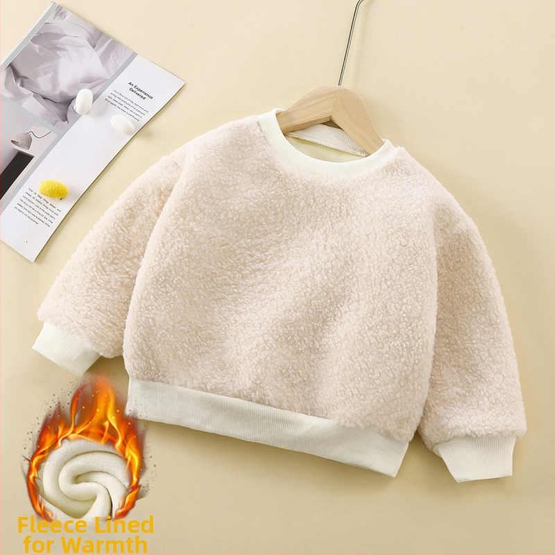 Laste fleecevoodriga alussärk, unisex, ümmarguse kaelusega, pikkade varrukatega, talveks