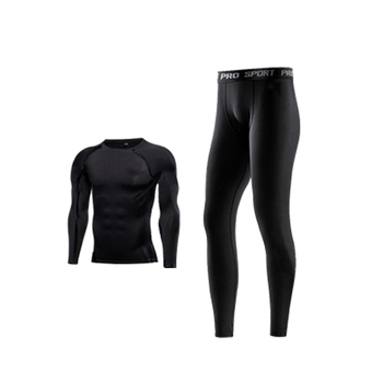 Мъжки термален спортен комплект за бягане и фитнес с флисово подплатяване – бързосъхнещ, влагоотводящ, 96% полиестер и 4% спандекс