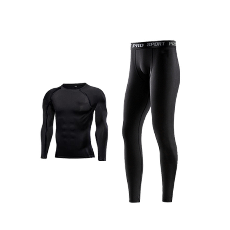 Мъжки термален спортен комплект за бягане и фитнес с флисово подплатяване – бързосъхнещ, влагоотводящ, 96% полиестер и 4% спандекс