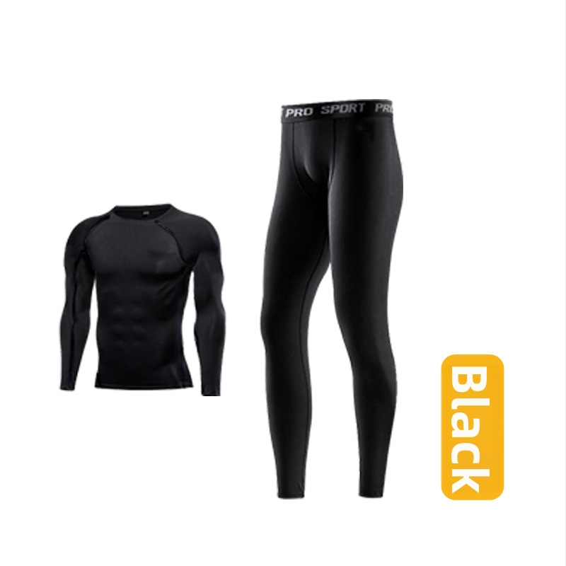 Мъжки термален спортен комплект за бягане и фитнес с флисово подплатяване – бързосъхнещ, влагоотводящ, 96% полиестер и 4% спандекс