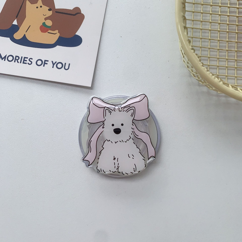 Stolna držač za mobitel s MagSafe kompatibilnošću, izvlačna, od plastike, karikatura psa ilustracija, mogućnost prilagodbe