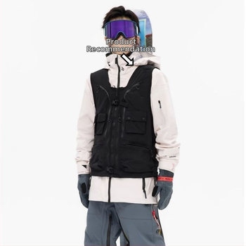 Vodotesný a vetru odolný set na snowboard: bunda a vesta pre dvojicu, voľný strih pre mužov aj ženy
