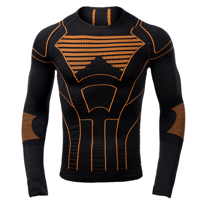 Унисекс компресионен базов слой с дълъг ръкав – влагоотводящ, термална функция, нейлонова смес 92,2%