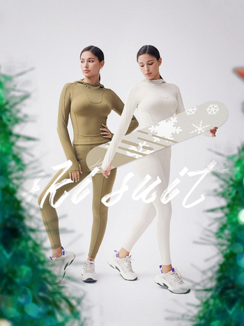 Дамски качулков топ за фитнес с бързо изсъхване, двустранен найлон, 80% найлон + 20% еластан, подплата от ребър найлон (75% найлон + 25% еластан), зима–пролет–есен