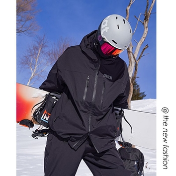 Unisex μπουφάν σκι, ανθεκτικό στον άνεμο, αδιάβροχο 15000 mm, επένδυση φλίς, με κουκούλα