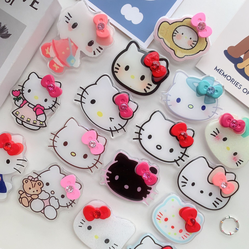 Asztali telefon-tartó 3D masni dizájnnal, rajzfilmszerű stílus, műanyag anyag, testreszabható